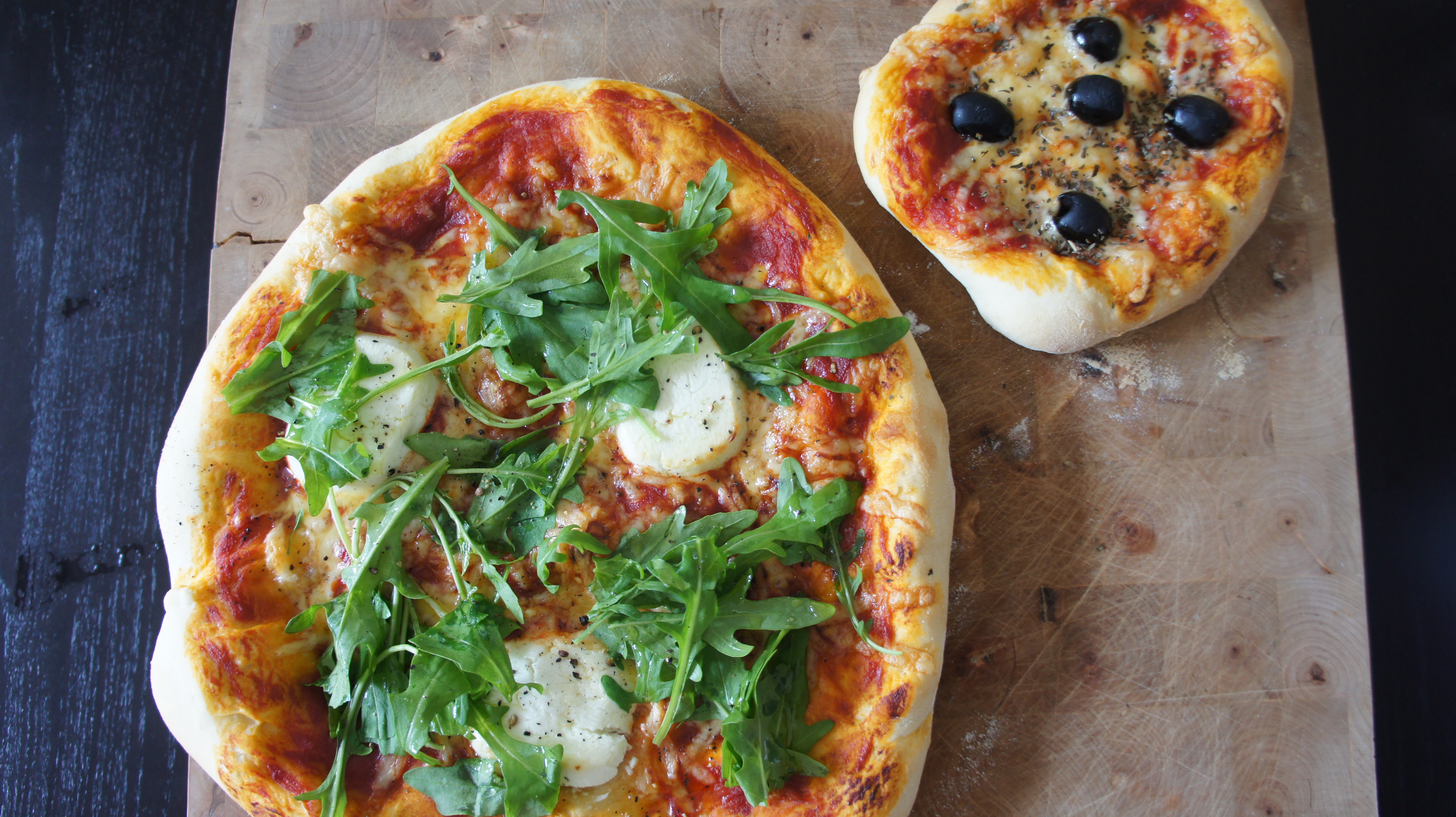 pizza rucola geitenkaas